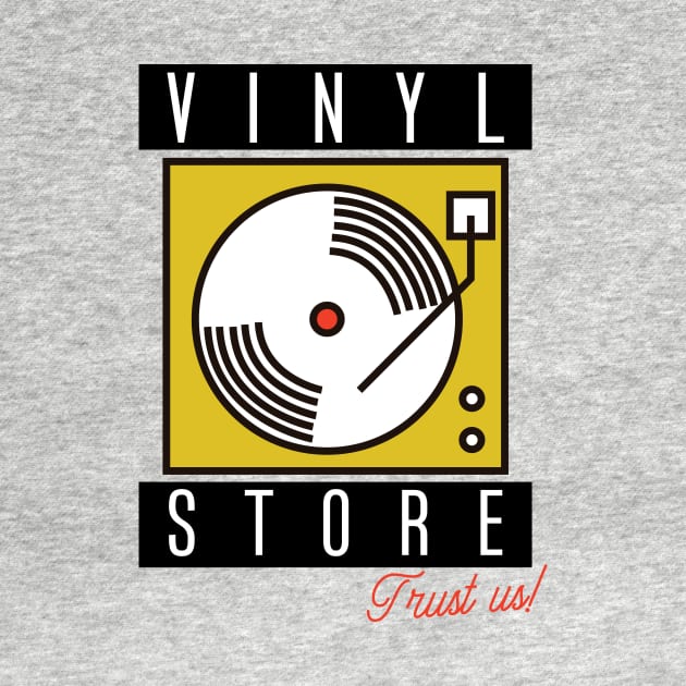 Vinyl Store Turntable Music Retrohead Vintage Lovers by dconciente